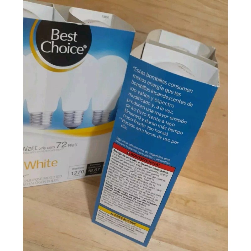 GE 2[4Ct]= 8BULBS: BEST CHOICE 100WATT/72 Soft White Light Bulbs
