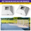 Hulave Split Post Base Cover, Fits 1.25"x1.25" Post/3.5"x3.5" Base, for