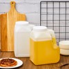 Suzile 4 Pcs 1.25 Gallon White HDPE Plastic Gallon Jar