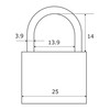 Wake Sangyo TWE Cylinder Lock, Brass, 1.0 inches (25 mm),