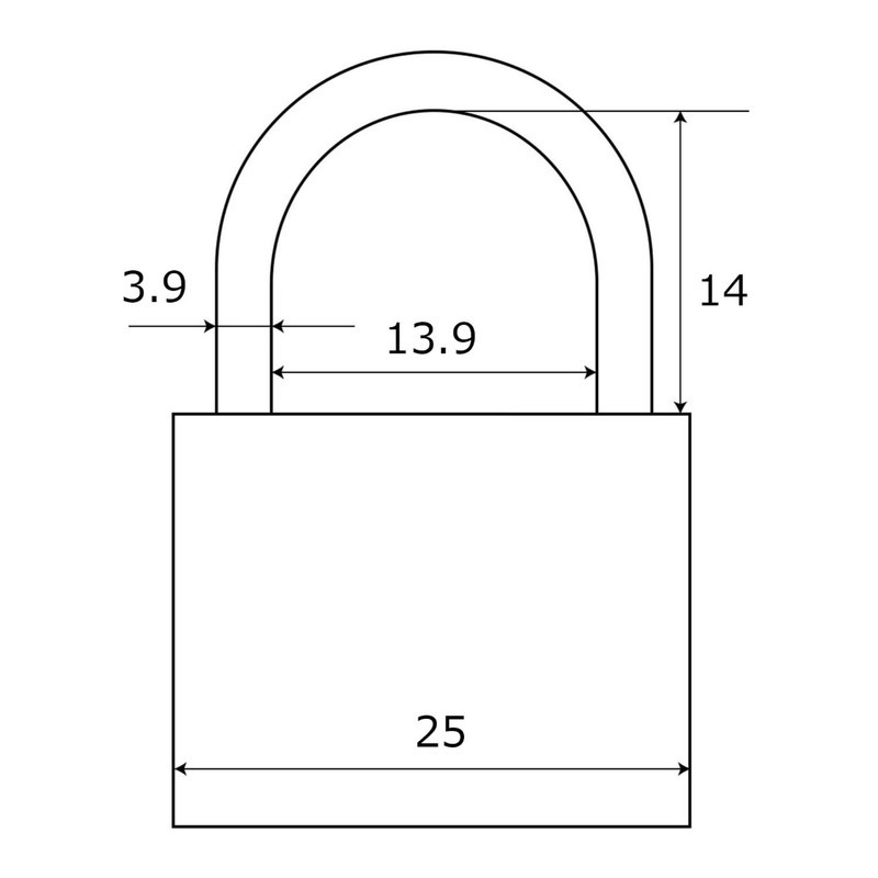 Wake Sangyo TWE Cylinder Lock, Brass, 1.0 inches (25 mm),