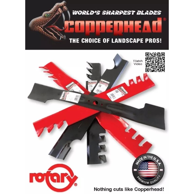 For Exmark COPPERHEAD 3-PACK 52" HD EXMARK HIGH-LIFT BLADES 303146,