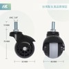 AXL 3/8 Thread Stem Casters, 50mm Ball Wheel Heavy Duty