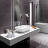 GAHEFY White Bathroom Accessories Set with Small Trash Can 3