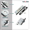 KOTARBAU Mortise Lock 72/34 PZ Counter Plate Galvanised Left/Right Tubular
