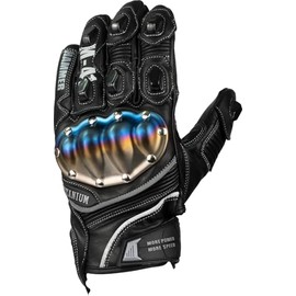 Yellow Cone YELLOW CORN YG-192 Titanium Leather Gloves BK/SV L