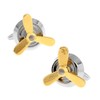 Plane Airplane Aircraft Propeller Mens Shirts Gold Silver Cufflinks