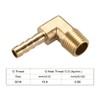 sourcing map Brass Barb Hose Fitting, 90 Degree Elbow 6mm