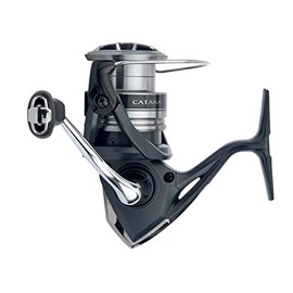 SHIMANO Catana FE Fishing Reel, Stationary Reel, Front Brake Reel, Ideal for All-Round Fishing and Spin Fishing (4000), Black, Silver