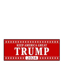 Trump KAG 2024 Bumper Sticker Decal (3.37" x 9") | Peel & Stick | Political, Stickers, Politics, Republican, Trump, MAGA, Vote, Election