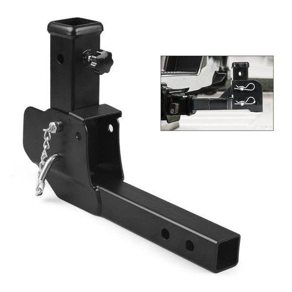 Folding 2" Trailer Hitch Mount Shank Foldable Adapter Cargo Wheelchair Carrier Weight Capacity: 500lbs