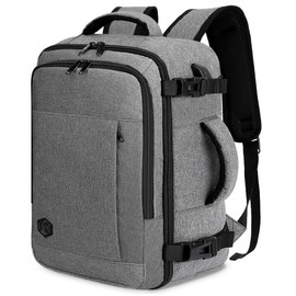 VANKEV Hand Luggage Backpack for Ryanair Easyjet Travel Backpack Hand Luggage Laptop Backpack Airplane Bag, lightgrey, Modern