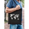 Autiga Jute Bag World Map Watercolour World Map Cotton Bag