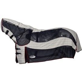 WeatherBeeta Breeze with Surcingle IV Combo Neck, White/Navy/Red, 78"