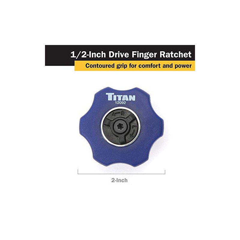 Titan Tools 12092 1/2-Inch Drive Finger Ratchet - Multi-Colour