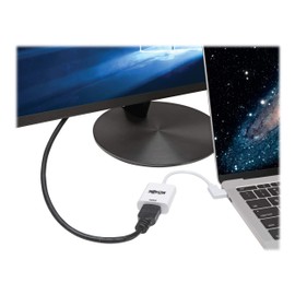 Tripp Lite Right Angle USB-C to 4K HDMI Adapter (M/F), USB 3.1 Gen 1, 4K @ 60Hz, 5 Gbps, White (U444-06N-HD4KRA)