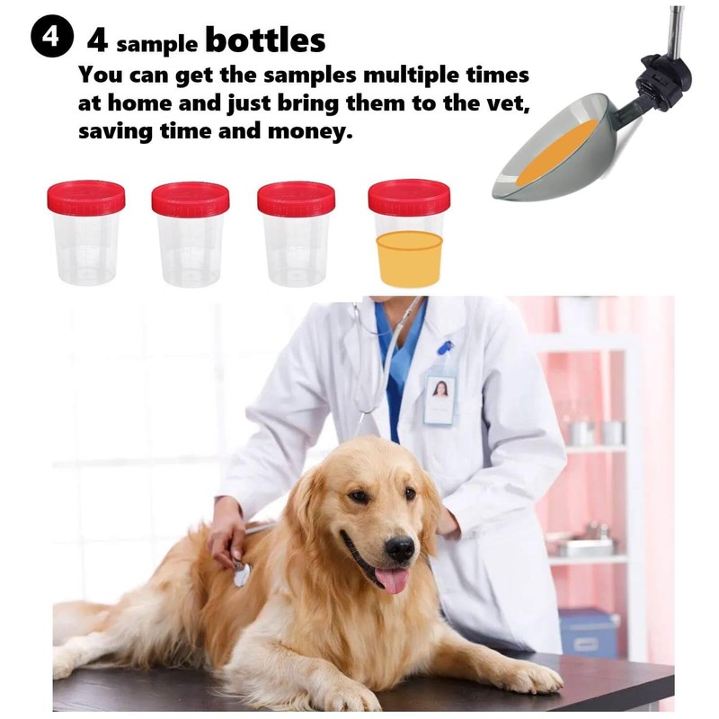 Dog Urine Sample Catcher，Telescopic Dog Pee Sample Collector，Pet Urine Stick
