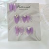 Purple Twinkle Butterfly Handmade Nail Tips✨ - Long Square /