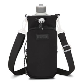 Water Bottle Cover, For Thermos, Water Bottle Holder, Carrier Cover, Shoulder Hanging, Adjustable Strap Included, Water Bottle Case, For Work, School, Travel, Mountain Climbing, Fitness (Black)