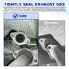 JUSTTOP 2PCS Car Exhaust Gasket,Ultra Seal 2-Bolt 2.5" Reinforced High