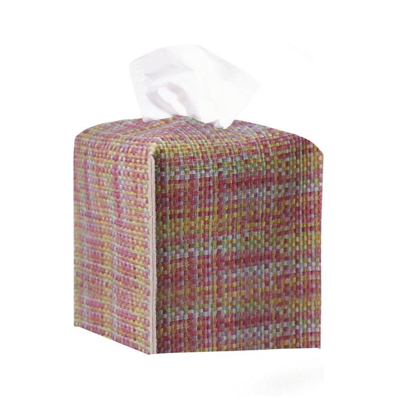 Tissue Box Cover, PU Leather Tissue Box Holder with Bottom