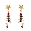 Miaija Christmas Tree Star Earrings Colorful Bead Xmas Cute Statement