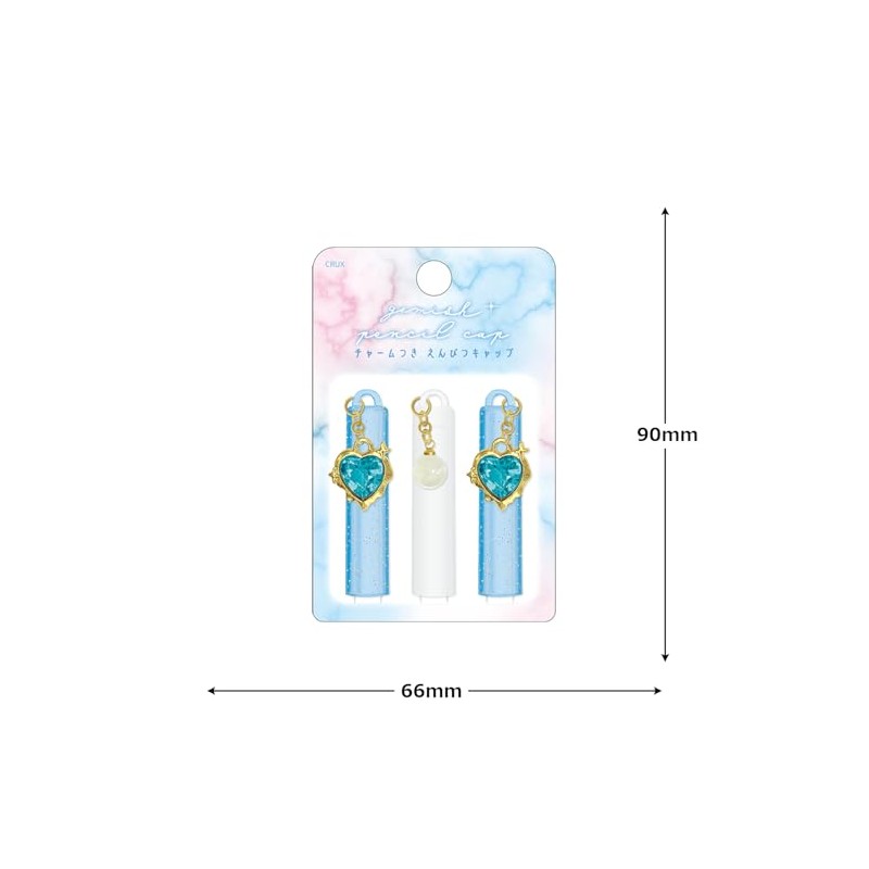 Krax Pencil Cap with Charm Gemish Diamond Heart Blue 135983