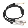 1/4 Inch Stereo Splitter Y Cable Aluminum Alloy Shell 6.35mm