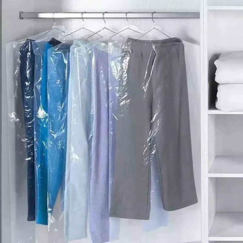 Polythene Garment Covers Clear Plastic Clothes Covers Dry Cleaning Durable,