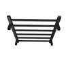ZJMTOCYU Wall-Mounted Electric Heated Towel Rack with 6 Bars, Matt-Black