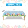 Fogcosy Blue Easter Table Cloth,Easter Decorations Wipe Clean Tablecloth,Egg Chick