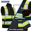 JORESTECH High Visibility Reversible Insulated Safety Vest with ANSI Compliant