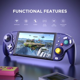 NYXI Wizard Gamecube Switch Controller for Switch/Switch OLED, Wireless Gamecube Controller with Hall Effect Joystick, Programmable, Mechanical Trigger, 6-Axis Gyro, Turbo&Vibration