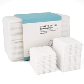 Makeup Remover Cotton Pads for Facial Eye Makeup and Nail Polish Removal, Square Cotton Puff, Double-Side Save Water, Hypoallergenic, Soft, Lint-Free