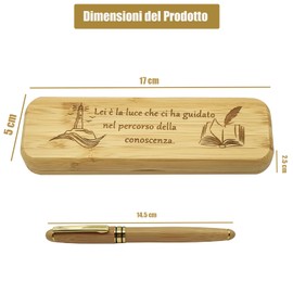 YUJUE Graduation Gifts, Elegant Pen with Motivational Sayings - Teacher Gift Set, Ideal for Graduates, Book Lovers, Colleagues and Friends