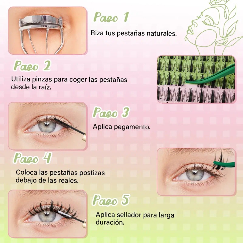 Kit De Extensiones De Pestañas Raíces Invisibles Ky Fairy
