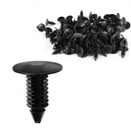 Hbxdeco 100PCS Car Fender & Bumper Shield Fastener Clips, Auto Nylon Bumper Fastener Rivet Clip Fender Push Pin Fits 8mm Hole, Replaces 1605396 1595864, 6030441, 388577S W705589-S300
