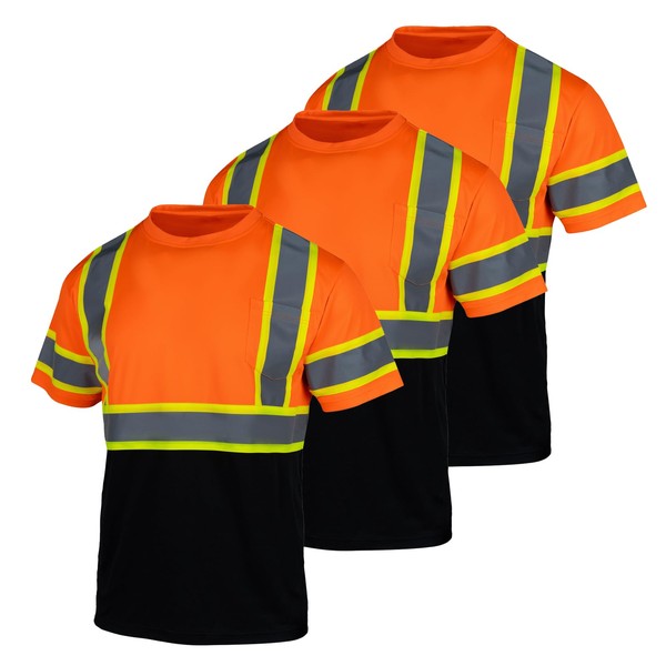 FONIRRA 3 Pack Safety Reflective High Visibility Shirt for Men