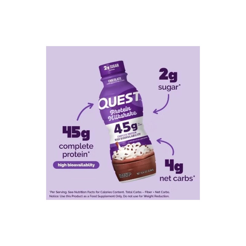 Quest Nutrition Ready to Drink High Protein Milkshake - Chocolate