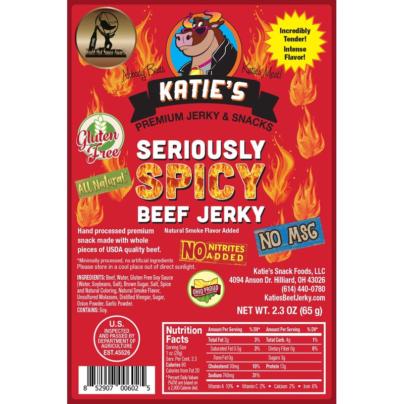 Katie's Beef Jerky - Super Spicy Variety Pack (Pack of