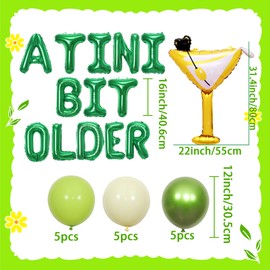 LaVenty Tini Bit Older Sin Banner Balloons Martini Bar Party Decorations Weenies and Tinis Decor for Bachelorette Party Martini Birthday Decorations