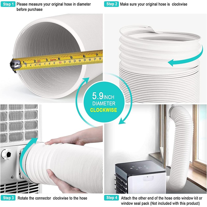 Air Conditioner Hose, AOPANDA Portable Air Conditioner Exhaust Hose, 5.9