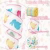 FYSUIMU Easter Wired Edge Ribbon Colorful Plaid Rabbit Fabric Ribbon