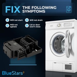 [UPGRADED] BlueStars WH01X27954 Washer Lid Lock Switch Part 290D1580P004 290D1580P001 290D1580P002 EG-380843M WH01X26114 WH01X24114 - For GE Washers GTW220ACK1WW GTW220ACK2WW GTW220ACK3WW GTW220ACK4WW