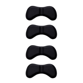 Anti-Shoe Heel Pad Set (2 pairs, 4 pieces) Anti-Crack, Anti-Blister Prevention, Shoe Heel Protection Pad, Heel Half Cord Pad, Abrasion Resistant, Elasticity, Leather Shoes, Heels, Shoes (Black)