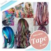 Tape-In Hair Extensions Real Hair Purple 55 cm Remy Tape
