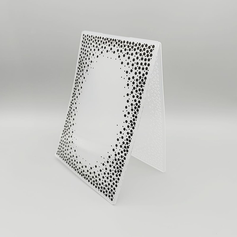 Plastic Embossing Folder A6 Size Hexagonal Points Frame Paper Crafts