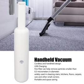 WOOXGEHM Mini Vacuum Cleaner, 7W Powerful Suction Car Vacuum Cordless Rechargeable, Handheld Vacuum Cordless Cleaner, Suction and Fine Filter for Car Carpet Flooring