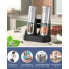 CIRCLE JOY 2-Speed Electric Salt and Pepper Grinder Set Rechargeable