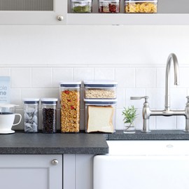 OXO Oxo Plastic Storage Container, Airtight, 16.9 fl oz (0.5 L), Pop Container, Storage (Ingredients, Condiments, Dry Goods, Moisture Proof), Mini Square, Short